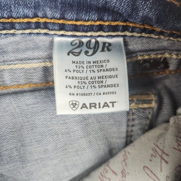 Ariat Ruby Jeans Women's 29R Bootcut Western Embroidered Flap Pockets Denim Blue - Picture 9 of 14